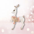 26" White Deer with Pink Sweater