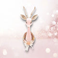 22" Pink Deer Head Wall Decor