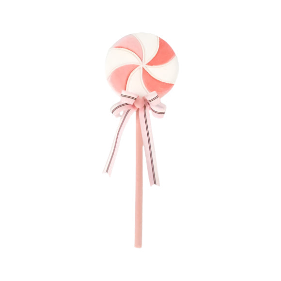 20" Pink / White Swirl Lolipop
