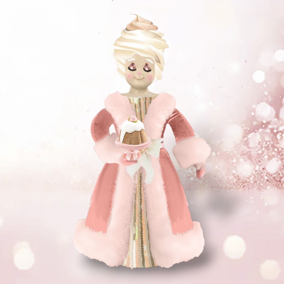 48" Pink Gingerbread Mrs Claus with Cake