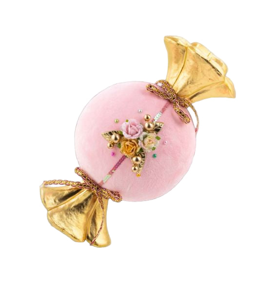 Santa's Sweet Shoppe Collection - 15" Pink Round Candy Wrapper