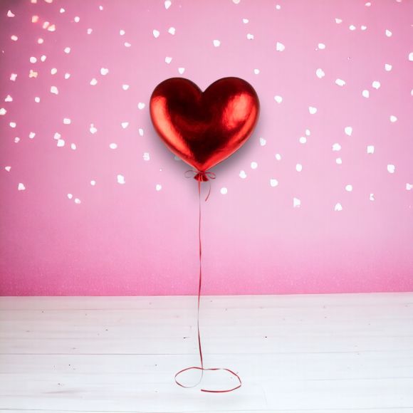 14" Cupid's Valentine Red Hanging Heart