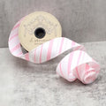 1.5" x 10yds satin iridescent glitter stripes, pink