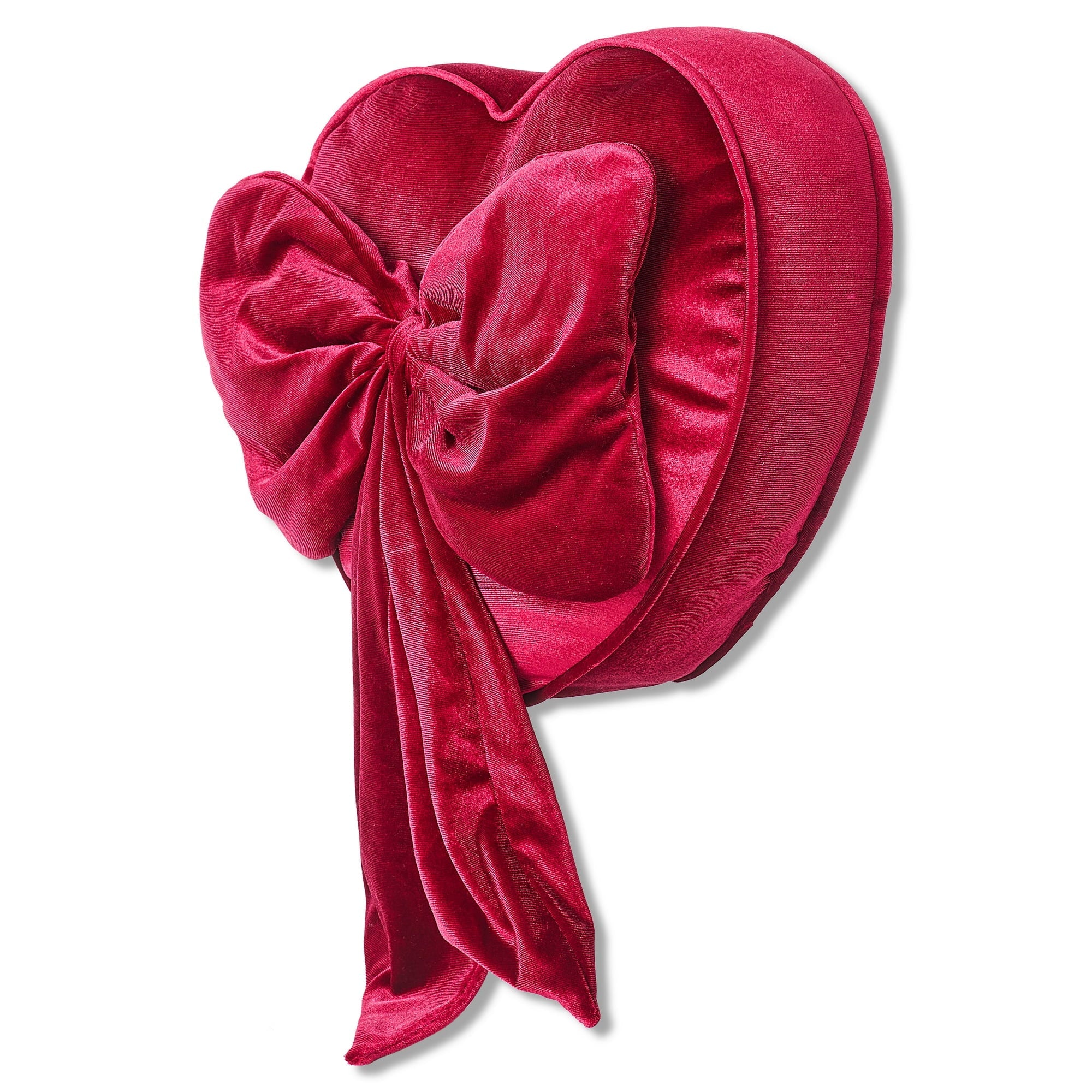 Valentine's Day - 14" Velvet Red Heart Pillow