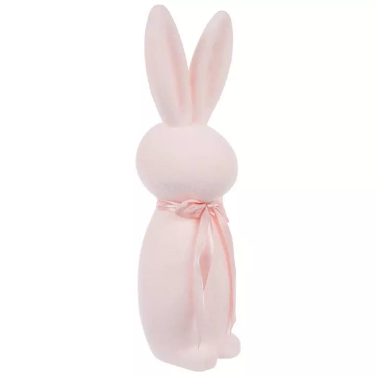 19" LIGHT PINK FLOCKED BUNNY
