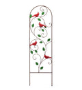 Christmas Carousel Collection - 45"H Cardinal Leaves Trellis