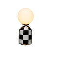 12" Chckered Lamp