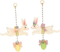 17" - SET OF 2 Hanging Carousel Rabbit Decor