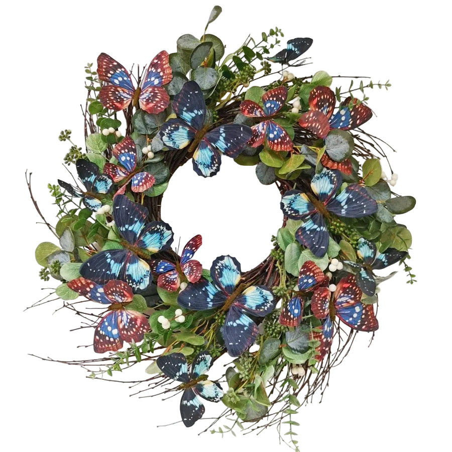 26" BUTTERFLY WREATH