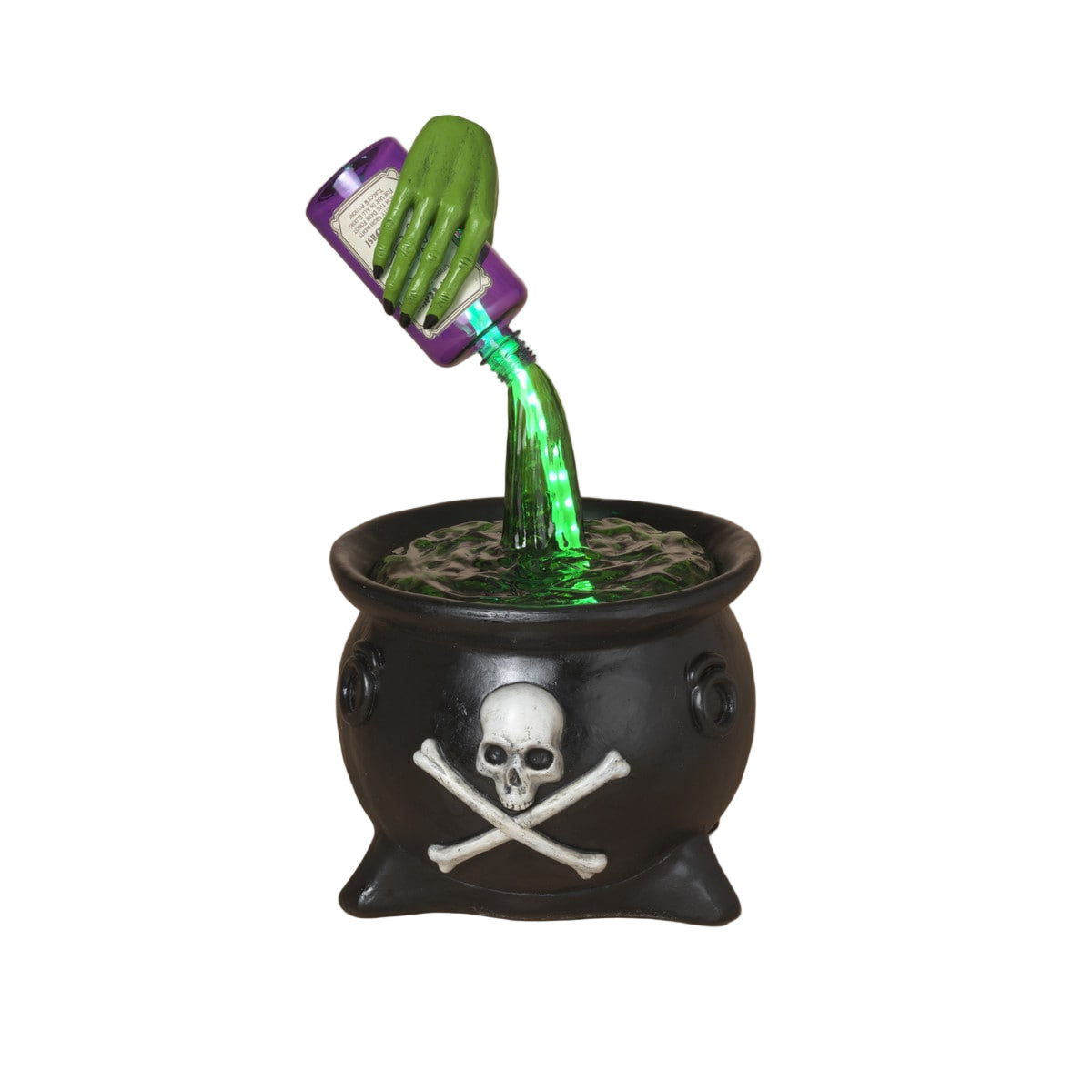 20" Electric Lighted Magnesium Halloween Cauldron