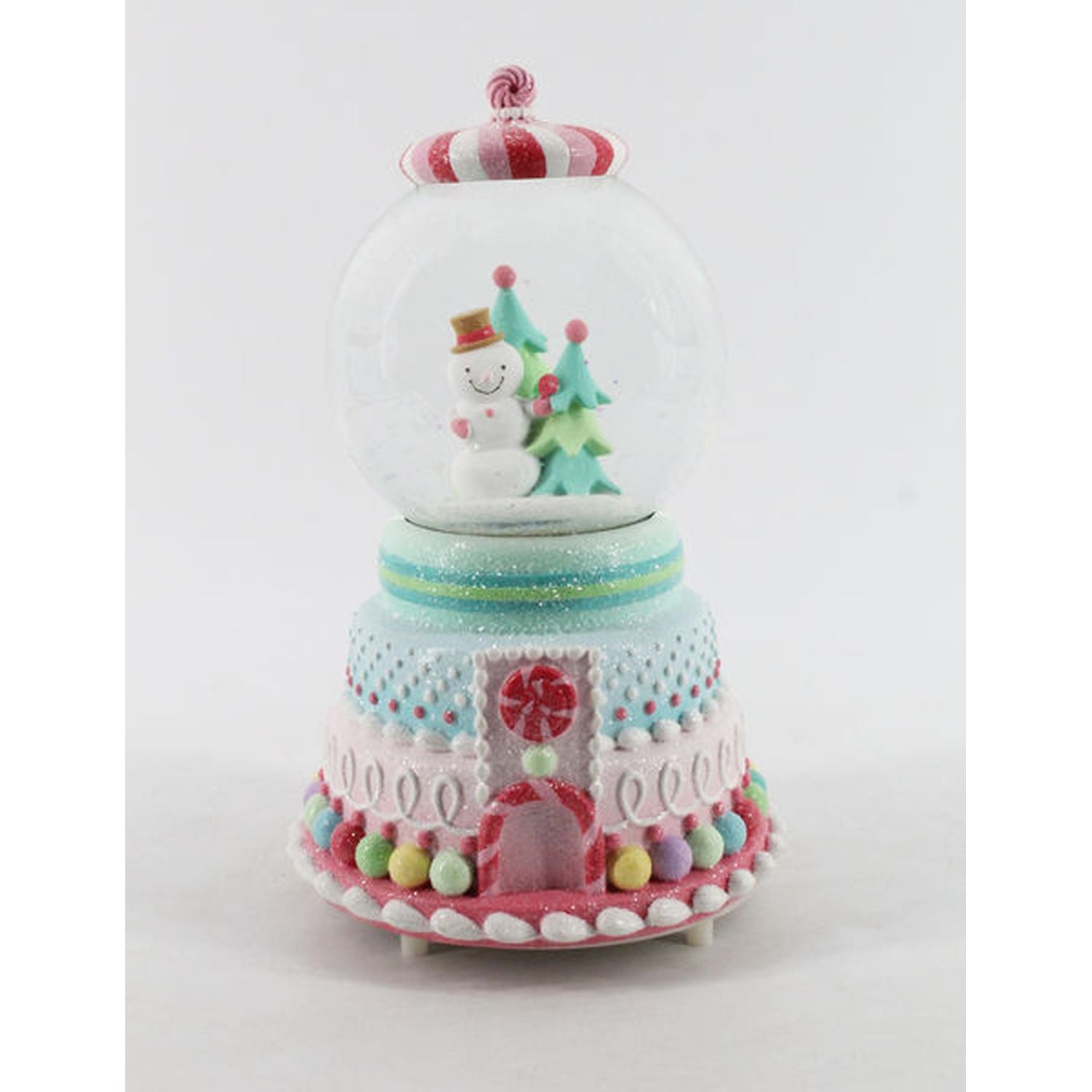 Santa's Sweet Shoppe Collection North Pole Sweet Shoppe Snowman Musical Globe.