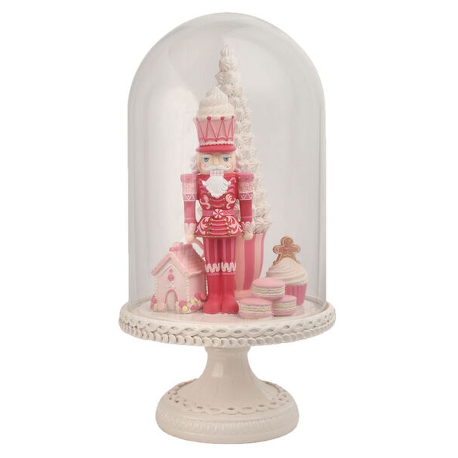 Nutcracker Sweet Shoppe Pink Nutcracker In Cloche