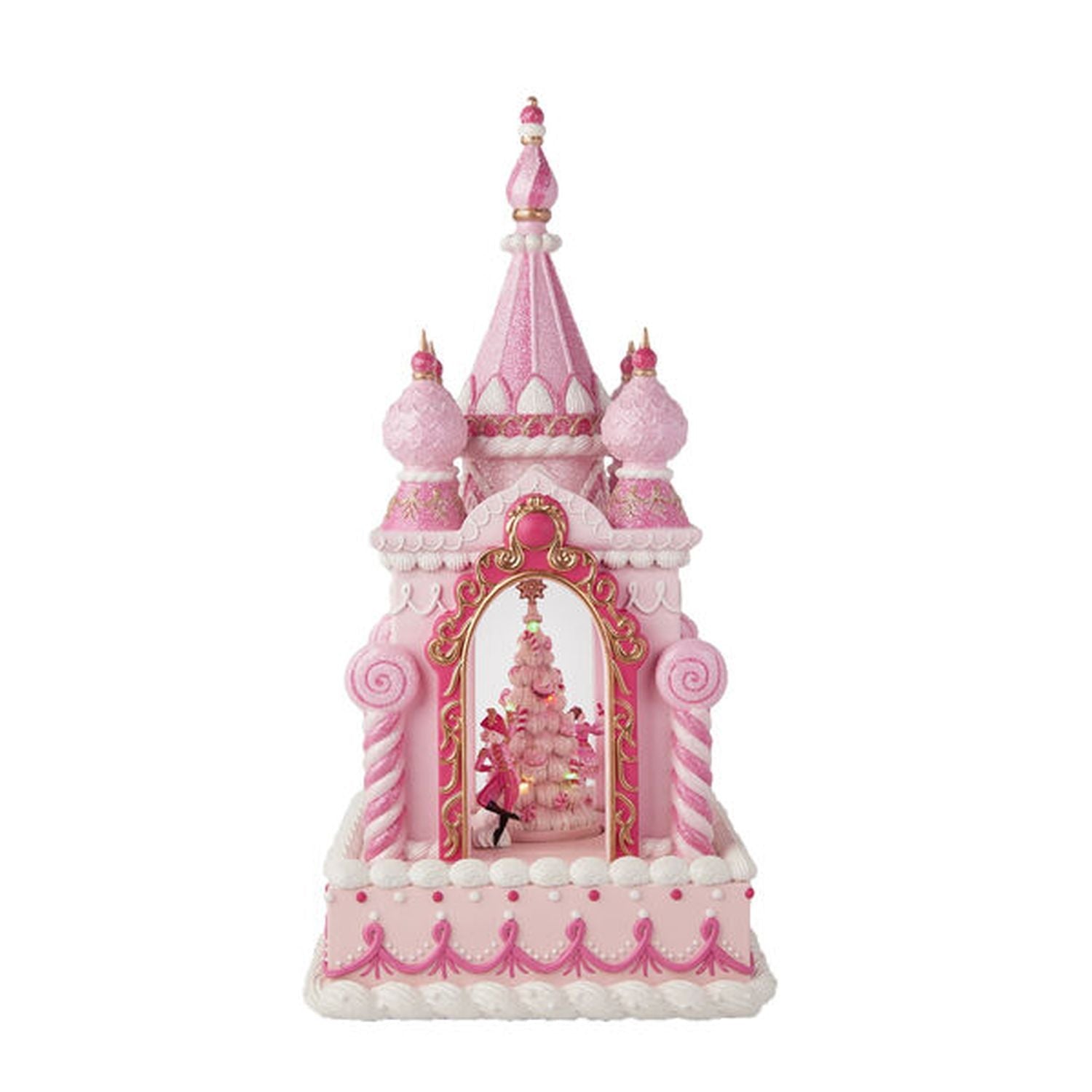 Nutcracker Sweet Shoppe Pink Castle With Led