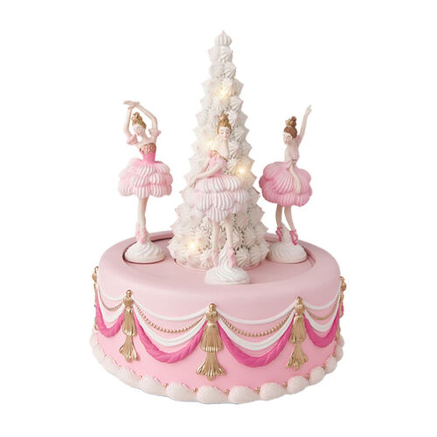 Nutcracker Sweet Shoppe Musical Led Ballerinas With Tree