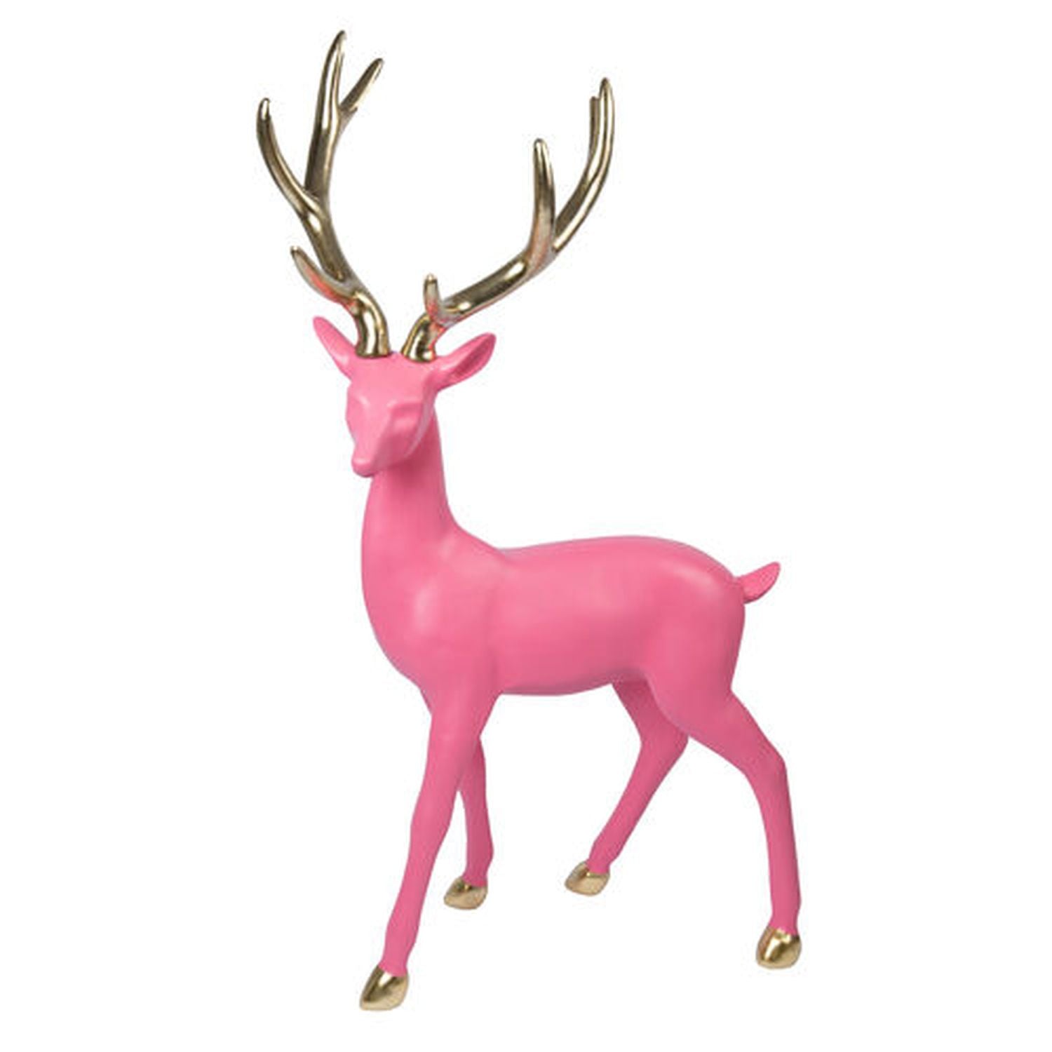 4.5ft Pink Christmas Pink Standing Deer