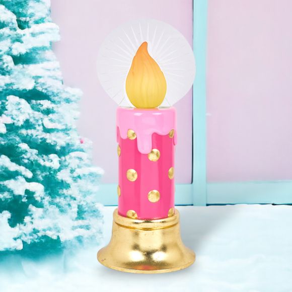 Retro 24.5" Pink LED Candle Display
