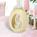 10" Resin Yellow Sugar Egg with Bunny