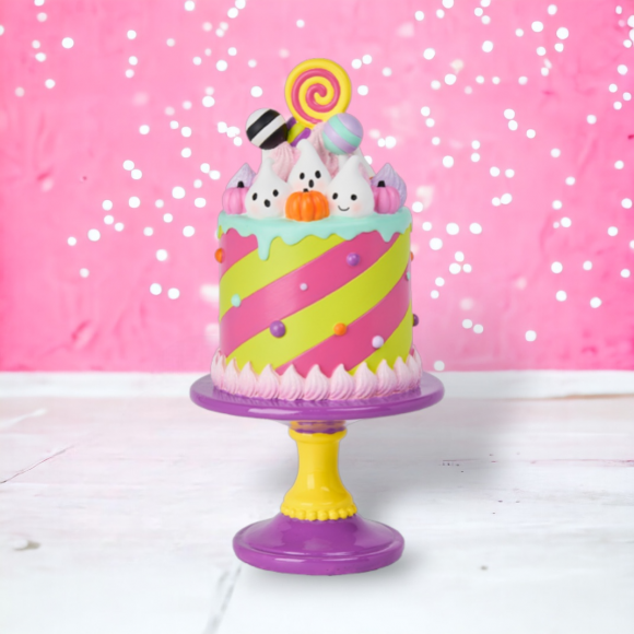 12" Resin Halloween Carnival Cake
