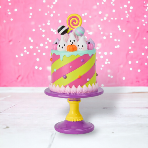 12" Resin Halloween Carnival Cake
