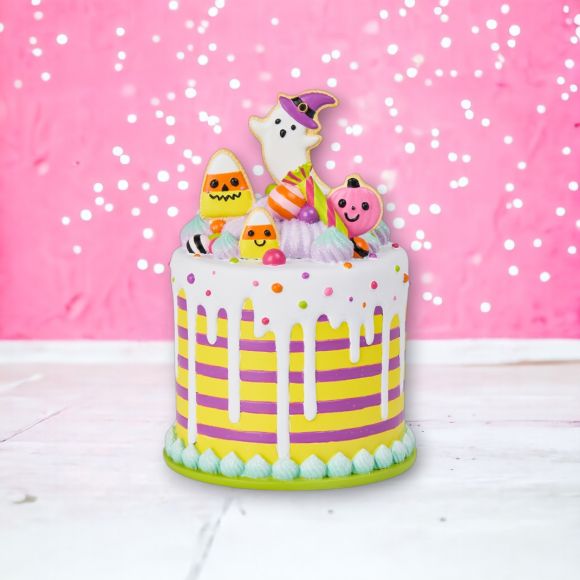 Halloween Carnival 8" Colorful Halloween Cake