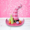 17" Pink Witch Hat with LED