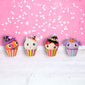 Halloween Carnival  8" - Halloween Cupcakes - SET OF 4