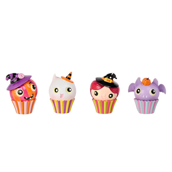 Halloween Carnival  8" - Halloween Cupcakes - SET OF 4