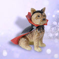 14" Resin Halloween Costume Vampire Yorkie Dog