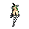 23" Summerween Green Hair Shelf Sitter Witch Girl