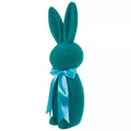 19" TEAL FLOCKED BUNNY