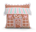 11" GINGERBREAD HOUSE SHAPE PILLOW