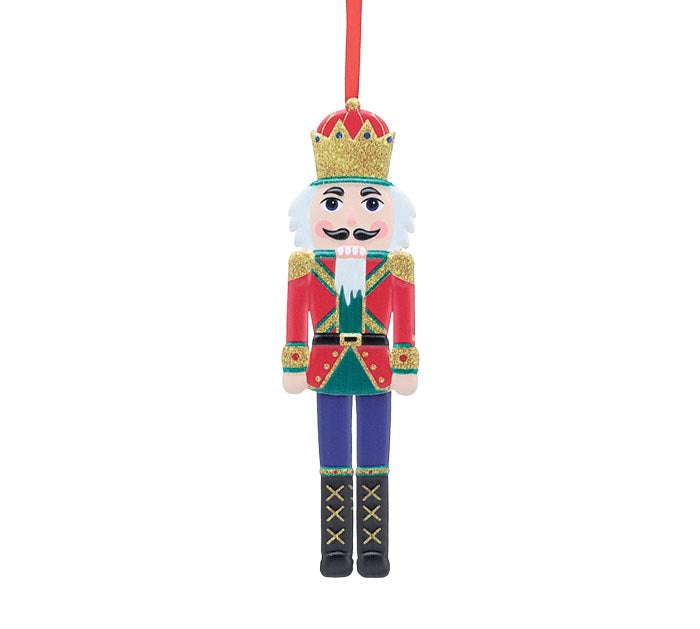 Christmas Carousel Collection - 8.5" TIN SHAPE NUTCRACKER ORNAMENT