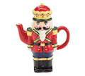 Christmas Carousel Collection - 8.25" Ceramic CLASSIC NUTCRACKER SHAPE TEAPOT