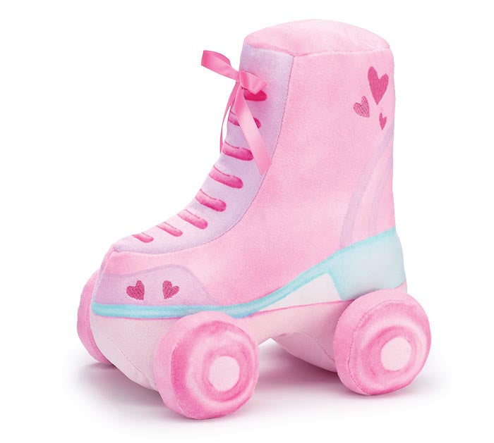 Cupids Valentine - 8" PLUSH PINK ROLLER SKATE WITH HEARTS