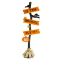 47.6" - BROOM SHAPED HALLOWEEN SIGN