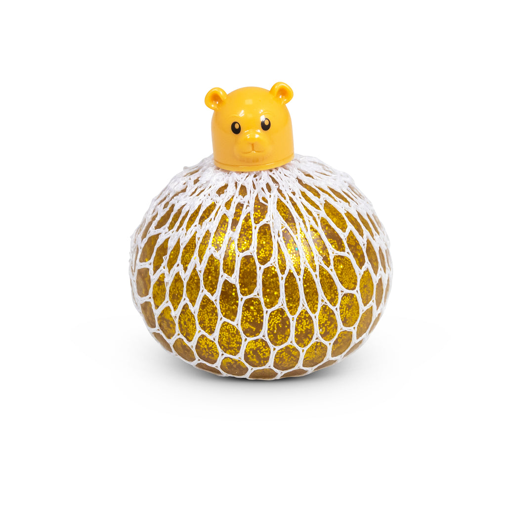 SQUISHY MESH PET - GOLD BEAR