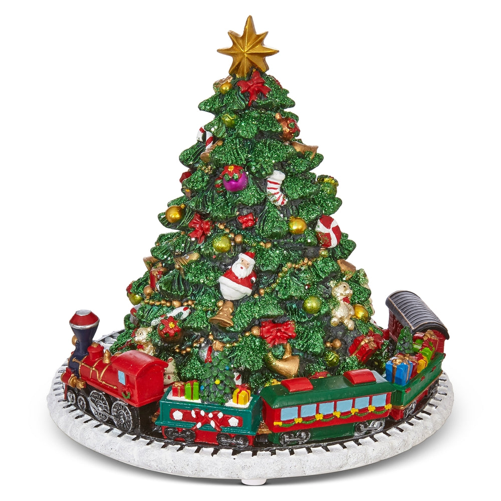 Christmas Carousel Collection - 6.25" Animated Musical Tree with Train
