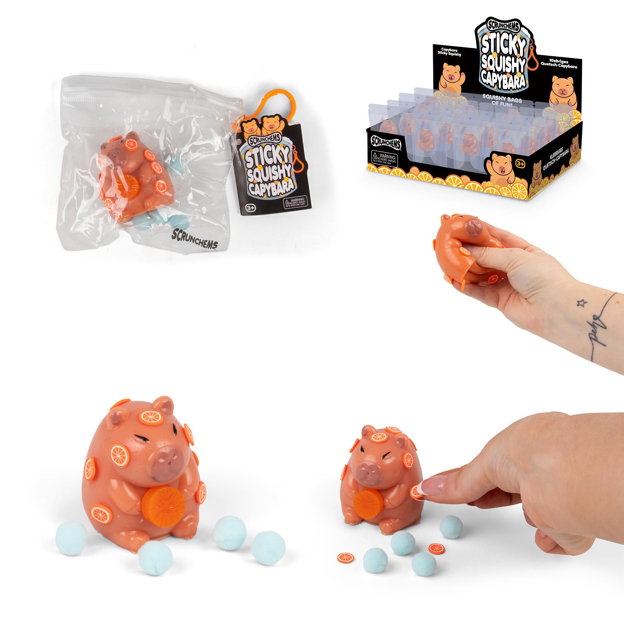 SCRUNCHEMS STICKY SQUISHY CAPYBARA