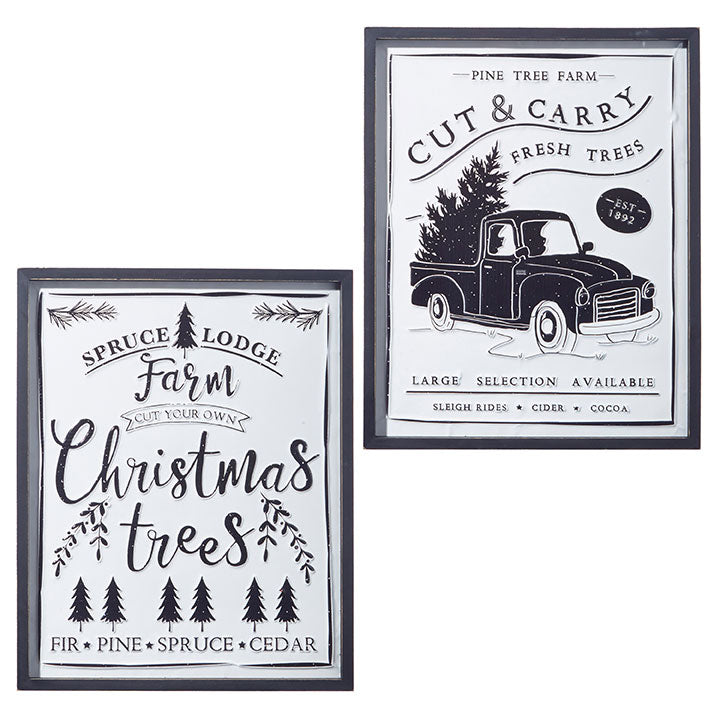 22" Tree Farm Wall Art