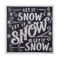 20" Let It Snow Embossed Metal Framed Wall Art