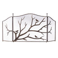 Christmas Carousel Collection - 55" Birds on Branches Fire Screen