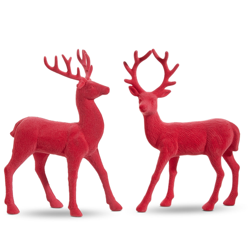 12.5" Pink Velvet Reindeer