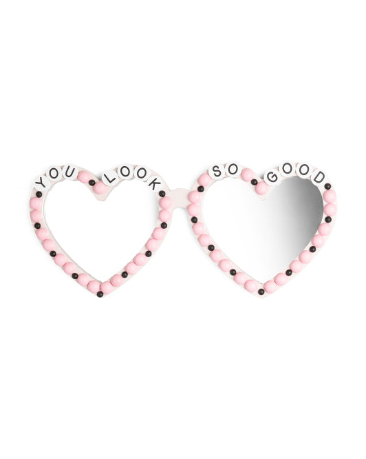 Valentine's Day - Mirror 28x12 Heart You Look So Good Wall Decor