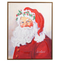 Christmas Carousel Collection - 27.25" Classic Santa Textured Framed Wall Art