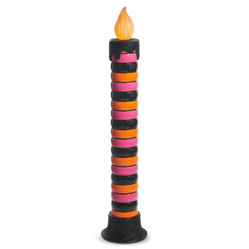 Halloween Carnival - 38" STRIPE BATTERY OPERATED HALLOWEEN CANDLE