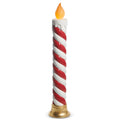 38" Red and White Swirl Battery Operated Candle