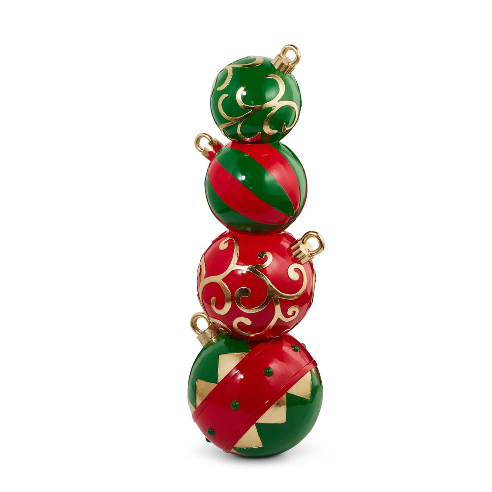 Christmas Carousel Collection - 38" Red and Green Stacked Ornaments