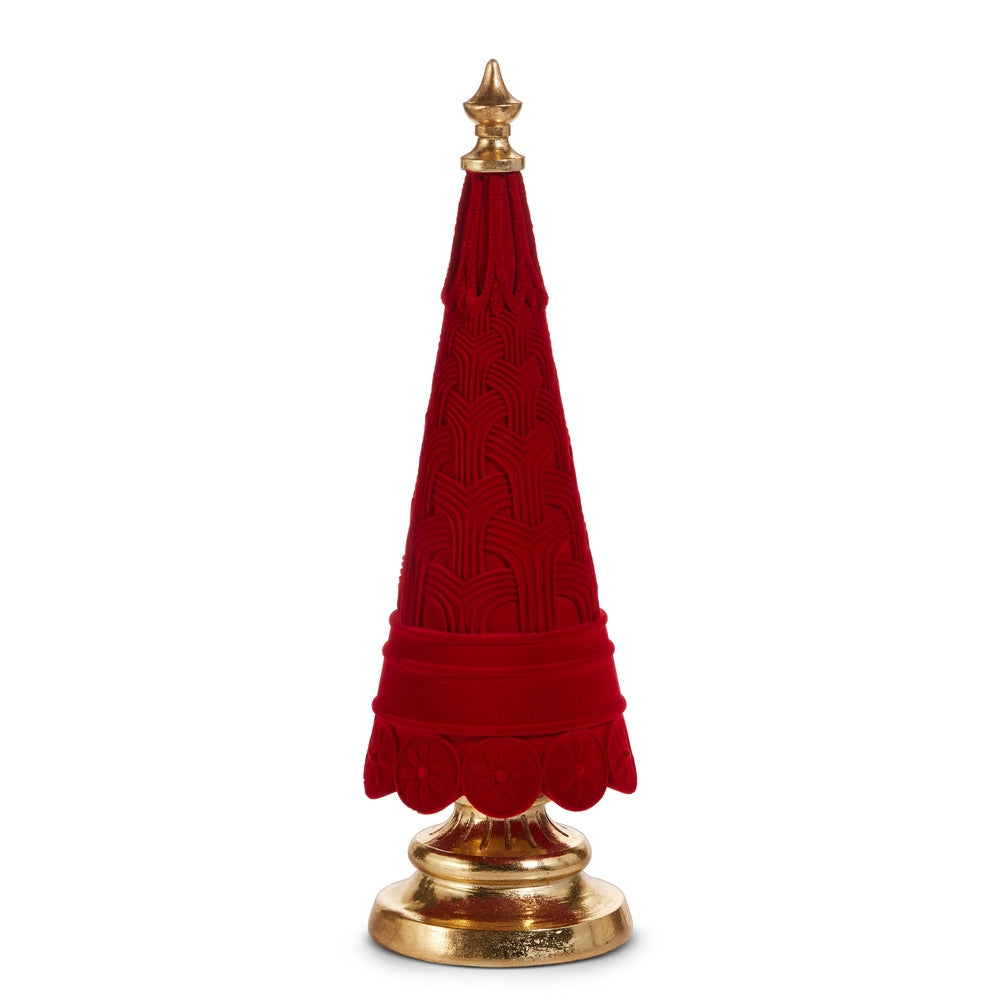 Christmas Carousel Collection - Red Flocked Tree