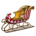 Candy Cane Lane - 14.5" Red, Gold and White Patterned Sleigh