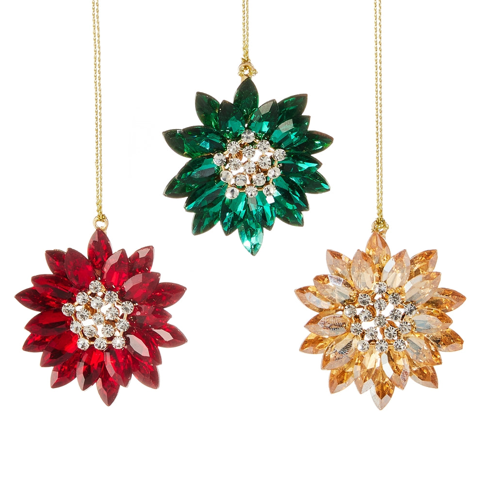 Christmas Carousel Collection - 2" Jewel Tone Brooch Ornament